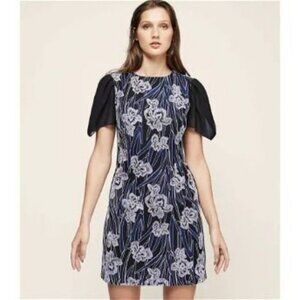 Reiss NWT Estelle Floral Embroidered Mini Dress size 4
